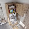 Roomart Waschmaschinenschrank 205 cm – Überbau, Ausziehbrett, Schublade | • Eiche Bild 4