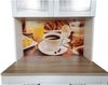 HTI-Living Hochschrank Küchenbuffet Weiß mit Glasteil Blanca Bistro (Stück, 1-St, 1 Schrank) Küchenschrank Hochschrank Bild 3
