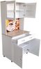 HTI-Living Hochschrank Küchenbuffet Weiß mit Glasteil Blanca Bistro (Stück, 1-St, 1 Schrank) Küchenschrank Hochschrank Bild 2