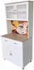 HTI-Living Hochschrank Küchenbuffet Weiß mit Glasteil Blanca Bistro (Stück, 1-St, 1 Schrank) Küchenschrank Hochschrank Bild 4
