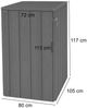 XL 1er-/2er-WPC-Mülltonnenverkleidung HWC-J28, Premium Mülltonnenbox, Metall Holzoptik, erweiterbar ~ braun Bild 4