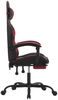 vidaXL Gaming-Stuhl mit Fußstütze Drehbar Schwarz & Weinrot Kunstleder 349562 Bild 4