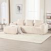 Sofa, Sitzfläche 253x158x41 cm, Corduroy Beige – kompaktes, modular kombinierbares Komfortsofa Bild 2