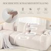 Sofa, Sitzfläche 253x158x41 cm, Corduroy Beige – kompaktes, modular kombinierbares Komfortsofa Bild 5