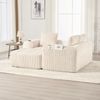 Sofa, Sitzfläche 253x158x41 cm, Corduroy Beige – kompaktes, modular kombinierbares Komfortsofa Bild 3