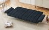 Schlafsofa 183x76x75 cm, 5-fach verstellbare Rückenlehne & Armlehnen, Samtstoff, multifunktionales Sofa mit Metallfüßen, bequemes Gästebett,Schwarz Bild 5