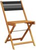 vidaXL Gartenstühle 8 Stk. Klappbar Schwarz Massivholz Akazie 3214603 Bild 3