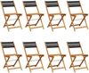 vidaXL Gartenstühle 8 Stk. Klappbar Schwarz Massivholz Akazie 3214603 Bild 2