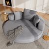 ANYSUN Schlafsofa modulares Sofa, Multifunktionales freistehendes Klappsofabett, Boneless Couch,Ovales Bett mit Kissen, Cordstoff-Bezug, 173x176 cm geeignet für Apartments, Wohnzimmer, Schlafzimmer Bild 2