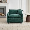 Sofa Single‑Sitzmodul mit Chenille‑Sitzfläche, Grün, doppellagige Polsterung, modular und ergonomisch,75*107*84 cm Bild 2