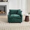 Sofa Single‑Sitzmodul mit Chenille‑Sitzfläche, Grün, doppellagige Polsterung, modular und ergonomisch,75*107*84 cm Bild 3