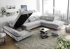 Wohnlandschaft >MELFI< Schlaffunktion, Stauraum, Bezug silver - 350x73x245 (BxHxT) Bild 2