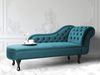 Beliani 'Nimes' Chaiselongue, Blaugrün, Samt, 79 x 65 x 169 cm, Rechts Bild 3
