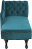 Beliani 'Nimes' Chaiselongue, Blaugrün, Samt, 79 x 65 x 169 cm, Rechts Bild 5