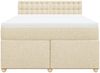 vidaXL Boxspringbett mit Matratze Creme 140x200 cm Stoff 3286722 Bild 4