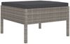vidaXL 4-tlg. Garten-Lounge-Set mit Auflagen Poly Rattan Grau 3056968 Bild 4