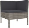 vidaXL 4-tlg. Garten-Lounge-Set mit Auflagen Poly Rattan Grau 3056968 Bild 3