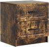 vidaXL Nachttisch 2 pcs Geräucherte Eiche 43 x 34,5 x 44,5 cm 895686 Bild 3
