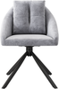 Merax Esszimmerstuhl (360° drehbar, Set, 6 St), 6er Set Polsterstühle Drehstuhl mit Rückenkissen Wohnzimmerstuhl Samt, Grau Bild 5