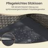 Songmics Gartenmöbel-Set mit Bank, Tisch & Stühle, Polyrattan, Grau Bild 4