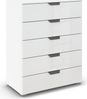 rauch Aditio Box, Kommode, 5 Schubladen, mit Glasfront, mit Softclose-Funktion, Farbe Weiß, BxHxT 80x100x42cm Bild 3