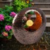 2er LED Solarleuchte, Messing-Farben, Feuereffekt, warmweiß Bild 5