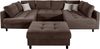 COLLECTION AB Wohnlandschaft Toni U-Form, B: 298 cm, Set: Sofa & Hocker, 3 Zierkissen, Federkern Bild 2