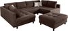 COLLECTION AB Wohnlandschaft Toni U-Form, B: 298 cm, Set: Sofa & Hocker, 3 Zierkissen, Federkern Bild 3