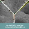 Green Bean® Sitzsack Felloptik Indoor 150x100x100cm mit 220 Liter EPS-Perlen Füllung - Kuschelig Weich Waschbar - Grau Bild 3