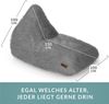 Green Bean® Sitzsack Felloptik Indoor 150x100x100cm mit 220 Liter EPS-Perlen Füllung - Kuschelig Weich Waschbar - Grau Bild 4