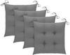 vidaXL Gartenstühle mit Grauen Kissen 3 Stk. Massivholz Teak 3062530 Bild 3