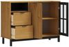 Sideboard, Kommode mit Glastür FLAM 110x40x80 cm Massivholz Kiefer Bild 4