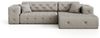 Ecksofa Designersofa CHANTAL in Stoff Opera Velvet Koralle Ottomane Rechts Bild 4