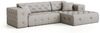 Ecksofa Designersofa CHANTAL in Stoff Opera Velvet Koralle Ottomane Rechts Bild 3