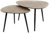 KAWOLA Couchtisch LAUCA Set 2-tlg. Metall bronze dreieckig 43 x 59 x 80 cm Bild 3