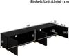 TV-Schrank Lowboard Bogenrelief 4 Türen Metallfüße Wohnzimmer Stauraum Bild 5