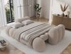 MOEBLO Schlafsofa ELVENTO, Sitzer Sofa mit Schlaffunktion & Komfortpolsterung – Modernes Schlafsofa mit Bettkasten & Zierkissen, Couch Polstermöbel Sitzmöbel Wohnzimmermöbel 3-Sitzer-Sofa Stoffsofa für Wohnzimmer, B 256 × H 105 × T 119 cm Bild 3