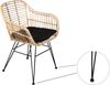 Esszimmerstuhl Armlehnenstuhl Rattan Farbe natur inkl. Kissen ANTALYA 80550007 Bild 4