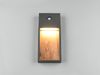 2er Set LED Außenwandleuchten Anthrazit & Holzoptik mit Bewegungsmelder, H 33cm Bild 5