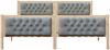vidaXL Bettrahmen Hellgrau 160 x 200 cm Massives Kiefernholz 3394278 Bild 5