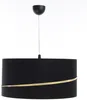 BPS Koncept 01A-009-60 Hängeleuchte SWING Velourss auf PVC-Basis schwarz, gold 1xE27 60W H:112 Ø60cm dimmbar Bild 5