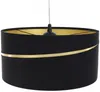 BPS Koncept 01A-009-60 Hängeleuchte SWING Velourss auf PVC-Basis schwarz, gold 1xE27 60W H:112 Ø60cm dimmbar Bild 2