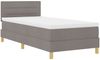 vidaXL Boxspringbett mit Kissen mit Kopfteil Taupe 80 x 200 cm Stoff 3338801 Bild 4