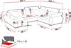 Wohnlandschaft Boston U mit Bettkasten, Schlaffunktion, Einstellbare Kopfstützen (Farbe: Flow 09, Seite: Rechts, 2r+R+2p+LC) Bild 5