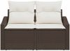 vidaXL Garten-Sofa mit Kissen 123 x 62 x 69 cm Poly-Rattan 42006773 Bild 4
