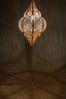 Marrakesch Orient & Mediterran Interior Pendelleuchte Orientalische Lampe Hängelampe aus Metall E27 Lunar Weiß 40cm, Handarbeit Bild 3