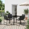 vidaXL Garten Essgruppe 5 pcs Schwarz und Dunkelgrau 80 x 80 x 73 cm 3448899 Bild 1