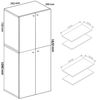 VCM Schuhschrank Lona 919596 Weiß / Honig-Eiche B. 70 x H. 184 x T. 40 cm Bild 2