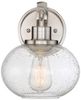 Wandleuchte, Metall Glas, Nickel, B 19,9 cm Bild 3
