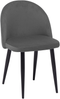 Esszimmerstuhl grau Samtstoff 2er Set VISALIA Bild 5